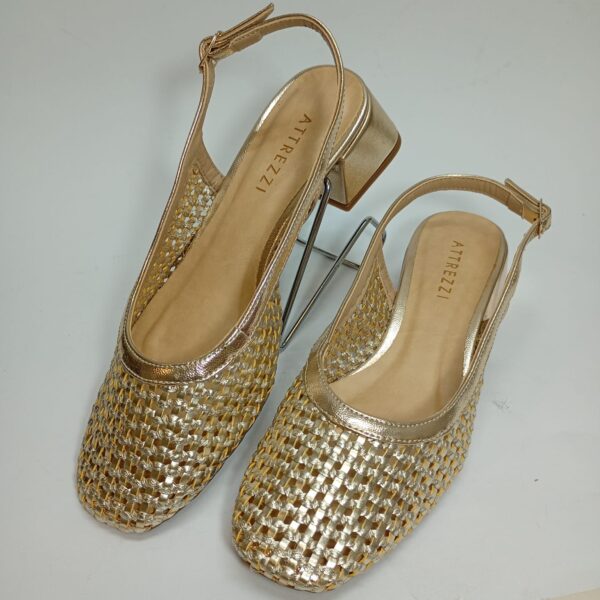Sapato Slingback em Couro Trançado - Imagem 4