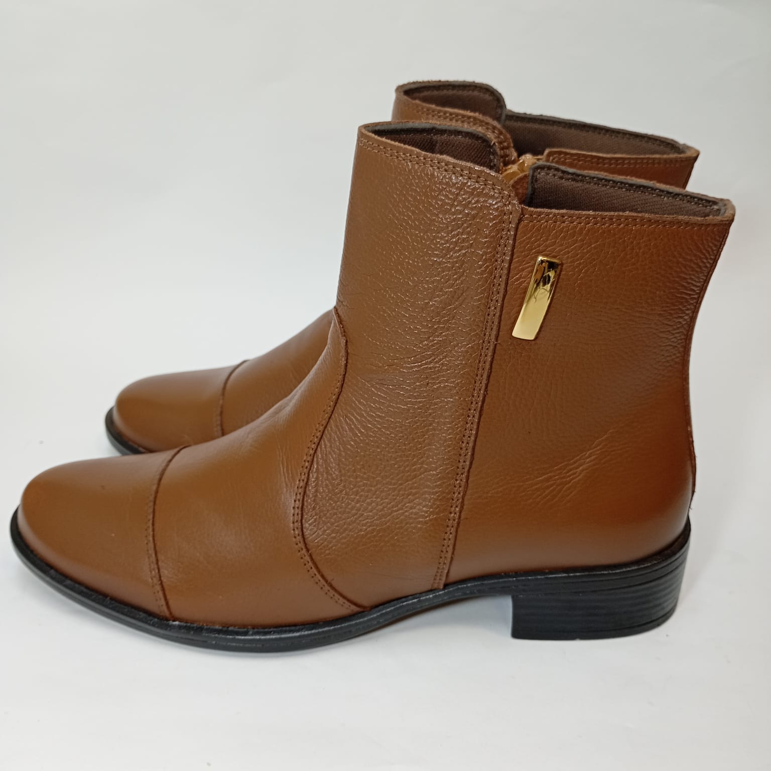 Bota Couro Clássica Salto 3 cm - Imagem 4