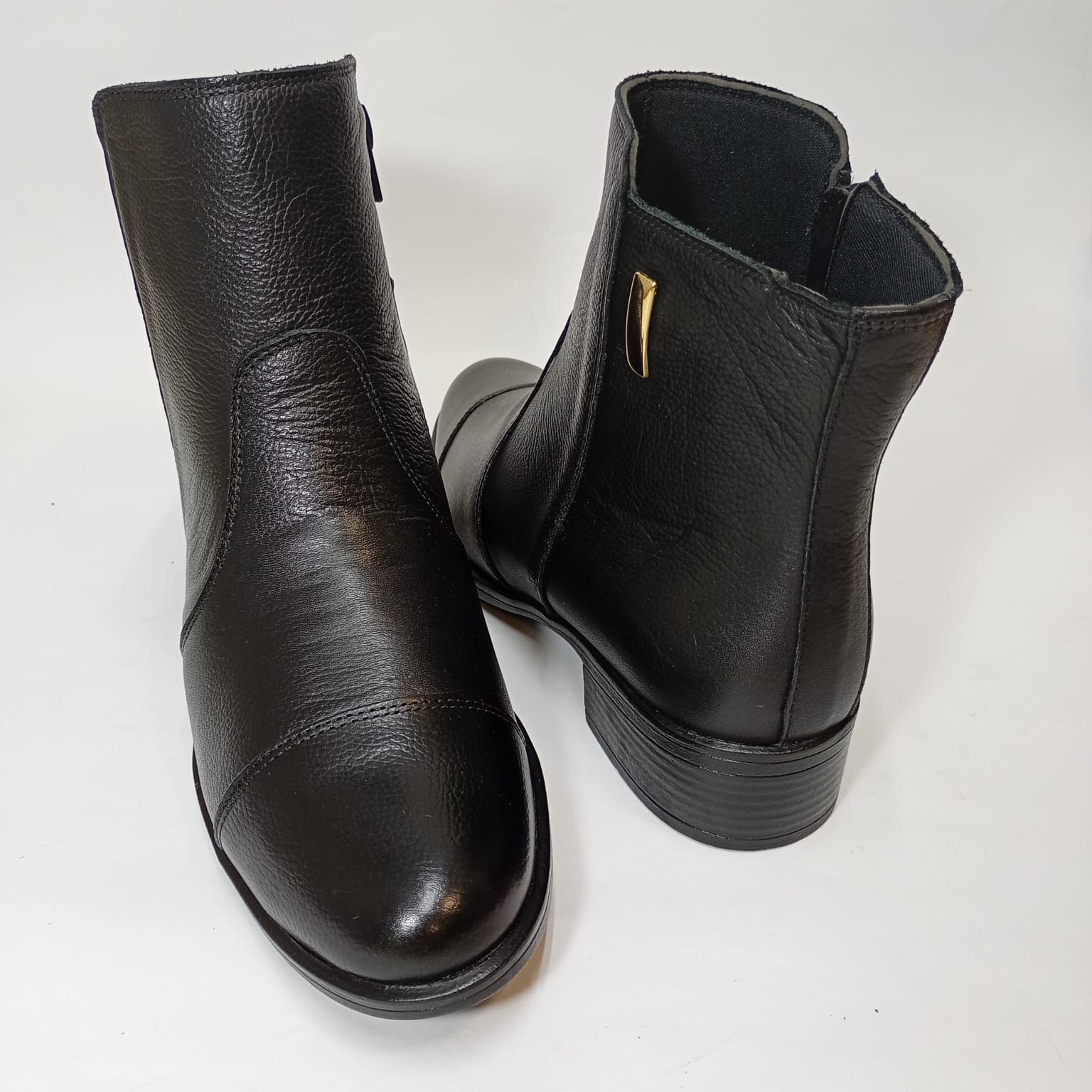 Bota Couro Clássica Salto 3 cm - Imagem 3