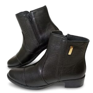 Bota Couro Clássica Salto 3 cm