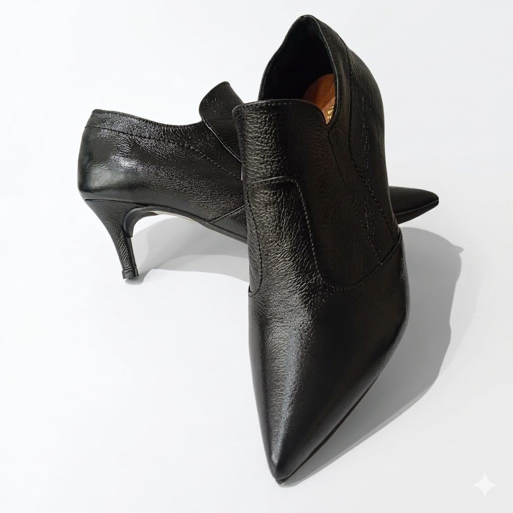 Scarpin Ankle Boot em Couro - Imagem 3