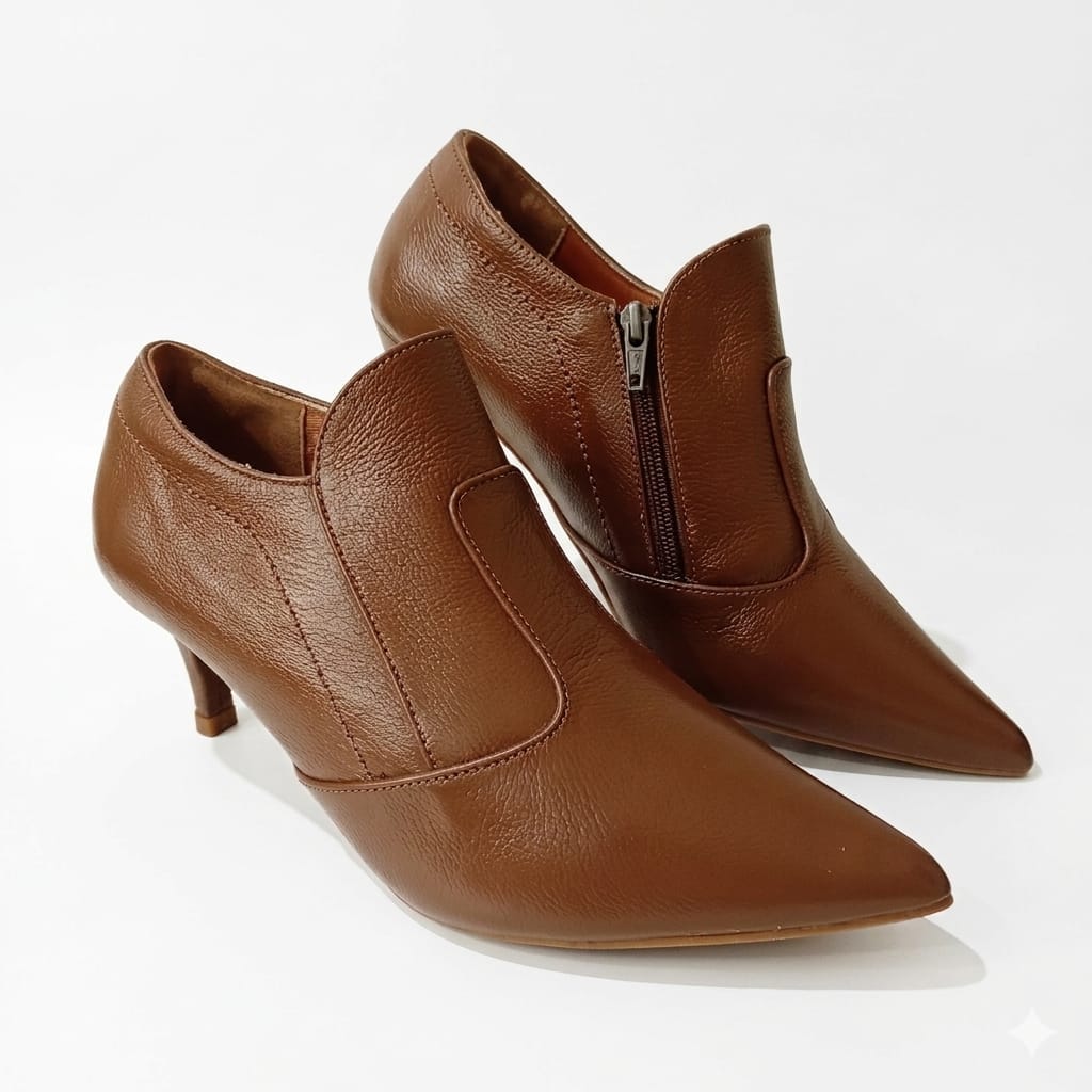 Scarpin Ankle Boot em Couro - Imagem 2