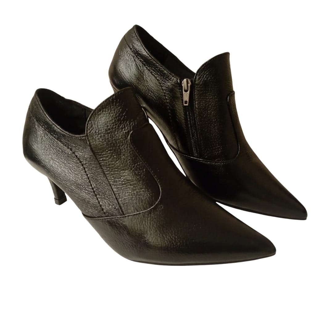Scarpin Ankle Boot em Couro - Imagem 4