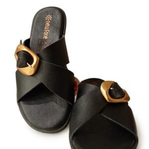 Rasteira Feminina com Fivela Dourada