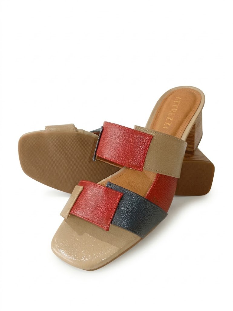 Tamanco Mule Tricolor com Salto Bloco – Attrezzi - Imagem 3